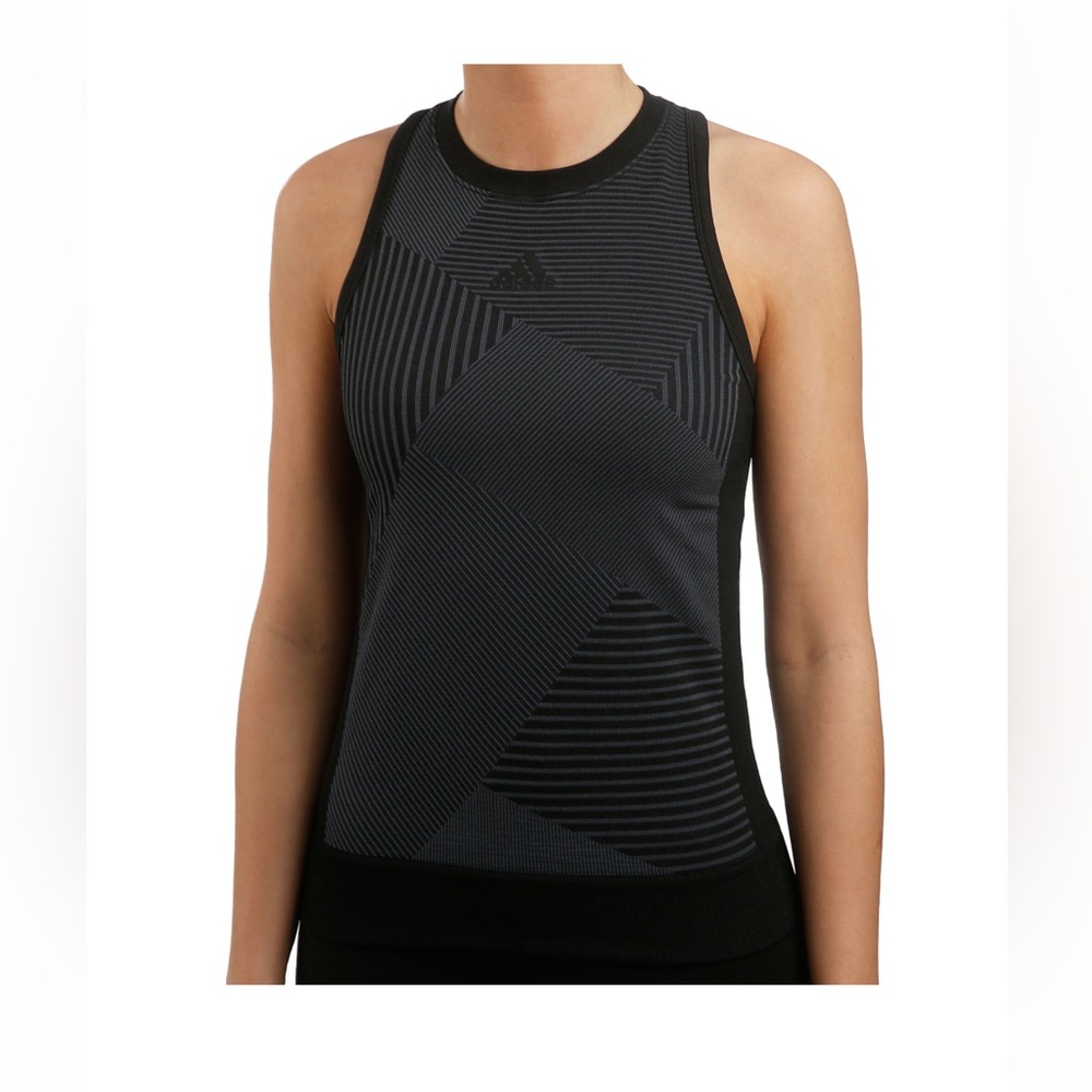 Adidas MatchCode Sleeveless Tennis Pickle ball  Black Gray Active Tank Top XS